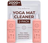 Ayadara Yoga Mat Cleaner Spray, Cleaning Spray for Yoga Accessories, All Purpose Mat Spray for Gym Equipment, Workout Mat Spray With Tea Tree Oil, Yoga Mat Spray Cleaner, 1000 Sprays per Bottle 2-Pack