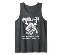 Ayahuasca - The Best Education Money Can Buy. DMT Shaman Tank Top, Men, Dark Heather Grey, Small