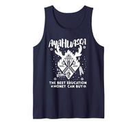 Ayahuasca - The Best Education Money Can Buy. DMT Shaman Tank Top, Men, Navy Blue, Medium