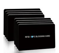 AYAIM RFID Blocking Card for Wallet Protection, Black, Credit Card Size, 3.5 x 0.1 inches, TYPE A, 8Pack, Modern