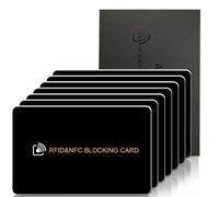 AYAIM RFID Blocking Card for Wallet Protection, Black, Credit Card Size, 3.5 x 0.1 inches, TYPE B, 7Pack, Modern