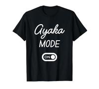 Ayaka Mode On Name Value Graphic T-Shirt, Men, Black, XL