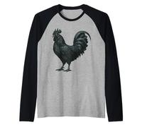 Ayam Cemani - Rooster - Chickens Raglan Baseball Tee