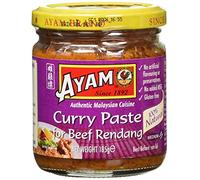 AYAM Rendang Curry Paste - 100% Natural Ingredients - Mild & Balanced - Asian Flavours - Easy and Quick Home Cooking - Gluten-Free - Dairy-Free - Non-GMO, No MSG, No Preservatives - 185g - Pack of 6