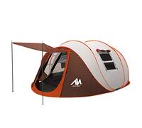 AYAMAYA Pop Up Tent 6 Person Easy Pop Up Tents for Camping with Vestibule, Double Layer Waterproof Instant Setup Popup Tent Big Family Camping Tents Beach Pop-up Tent Space for 2/3/4/5/6 People Man