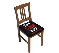 Ayambetus 2Pcs Custom Square Stool Cover Personalised Stool Seat Cover Add Your Photo Text Logo Customised Elastic Bar Stool Slipcover Washable Bar Chair Cover