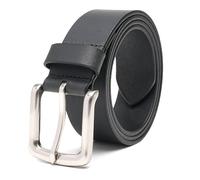 ayamoti Men's Casual Genuine Leather Belt, 100% Cow Leather 1 1/2" Wide, Classic Every Day for Men Work Business Casual, Black, 32"/34"