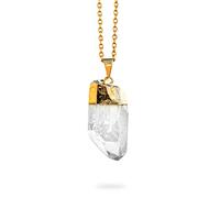 AYANA Clear Quartz Pendant Necklace for Women,The Most versatile, Multipurpose, Powerful Healing Stone,Crown Chakra,Aries Birthstone,Handmade with Ethically Sourced Raw Natural Pure Gemstone, Crystal