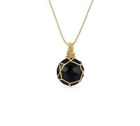 Ayana Crystals Black Spinel Faceted Pendant Necklace - Grounding & Energy Shield - Natural Mini Rose Cut - Handmade & Ethically Sourced