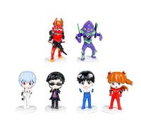 Ayanami Rei, Asuka Langley Soryu, Evangelion-01Figure, Q Version 6 Pieces Figures 12 cm / 4.7 Inches Character Template Office Craft Gifts