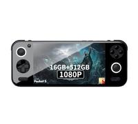 AYANEO Pocket S-6 Inches 1440P Handheld Android Game Console 2560x1440 Tablet PC Video Game Console Snapdragon G3x Gen 2 CPU 16GB/512GB (Black)