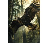 AYAOYANGGO 11CT Cross Stitch Set Patterns Mountain Eagle Animal Pre Printed Cross Stitch Kits for Adults,DIY Wall Art Decor for Beginners 80x100cm