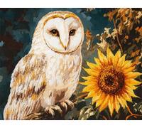 AYAOYANGGO Animal Tapestry Kitowl and Sunflowers Latch Hook Rug Kits for Adults Beginners DIY Craft Doormat Carpet Making Kit Apestry Gift Home Decorations 23x35in