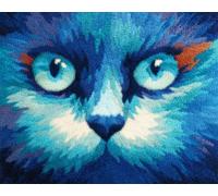 AYAOYANGGO DIY Animal Latch Hook Rug Kit Cartoon Cat Latch Hook Rug Kits for Kids Crochet Set for Beginners,Carpet Making Kit with Printed Canvas,Gift 23x35in