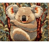 AYAOYANGGO DIY Animal Latch Hook Rug Kit Fantasy Koala Crochet Sewing Kit Classic Latch Hook Rug Kits for Adults 3D Craft Set for Home Decor Festival Gift 23x16in