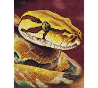 AYAOYANGGO DIY Bead Embroidery Kit Cartoon Python Needlepoint Handcraft Kit DIY Beaded Painting 3D Tapestry Bead Cross Stitch Set 9CT 40x50cm