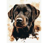 AYAOYANGGO Dogs Animals DIY Bead Embroidery Set Labrador Retriever Portrait Cross Stitch Needlepoint Handcraft Tapestry Kit Beaded Stitching Pattern 3D Embroidery Set 60x80cm