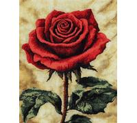 AYAOYANGGO Latch Hook Rug Kitred Rose Crochet Sewing Kit Classic Latch Hook Rug Kits for Adults 3D Craft Set for Home Decor Festival Gift 31x63in
