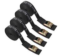 Ayaport Cam Buckle Tie Down Straps Lashing Straps 2200lbs Break Strength Heavy Duty Car Roof Rack Strap for Kayak, SUP, Surfboard, Cargo, Motorcycle, Truck, Boat, Dirt Bike (1" x 16')