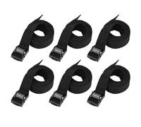 Ayaport Lashing Strap Tie Down Straps with Adjustable Cam Buckle Nylon Cinch Strap for Packing Cargo, Bike, Luggage Black 6 Pcs (Black, 0.75'' x 48”)