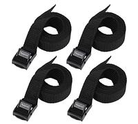 Ayaport Lashing Straps with Buckles Adjustable Cam Buckle Tie Down Cinch Strap for Packing Black 4 Pack (2CMx1.2M)