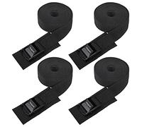 Ayaport Lashing Straps with Buckles Adjustable Cam Buckle Tie Down Cinch Strap for Packing Black 4 Pack (2.5CMx3.6M)
