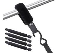 Ayaport Soft Tie Cover Set Include 4 pcs Synthetic Sheepskin Plush Covers and 4 pcs Soft Loop Tie Down Straps for Protecting Motorcycle, Dirt Bike, ATV, UTV etc. 1"x15"