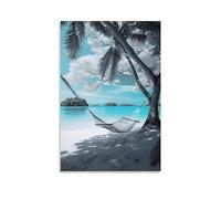 AYAROS Beautiful Beach Canvas Wall Art for Bedroom Vintage Seaside Scenery Modern Ocean Wall Decor Poster for Room Aesthetic