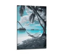 AYAROS Beautiful Beach Painting Poster Vintage Seaside Scenery Modern Ocean Canvas Wall Art Prints Painting for House Room