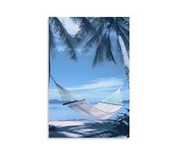 AYAROS Coastal Landscape Painting Poster Beautiful Natural Palm Trees Ocean Canvas Wall Art Prints Painting for House Room