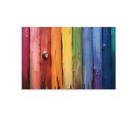 AYAROS Colourful Trunks Painting Poster Countryside Beautiful Gorgeous Tree Canvas Wall Art Prints Painting for House Room