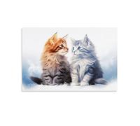 AYAROS Fantasy Cat Wall Art Canvas Poster Rustic Beautiful Kitten Cute Animal Wall Decor Poster Dormitory Decor Painting Art Unframed 08x12 inch