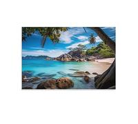 AYAROS Glam Coastal Views Art Poster Prints Sea Blue Sky Modern Natural Retro Style Fashion Canvas Wall Decor Artwork for Home Office