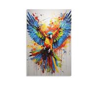 AYAROS Nature Parrot Canvas Art Poster Beautiful Animal Colorful Bird Wall Posters Dormitory Decor Painting Art Unframed 08x12 inch