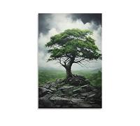 AYAROS Thriving Spring Trees Wall Art Canvas Poster Modern Nature Forest Vintage Wall Decor Poster Dormitory Decor Painting Art