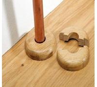 AYASAL Oak Colour Wooden Radiator Pipe Clamp Vise 15mm Easy Split 2pcs