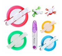 Ayasee Pompom Maker Kits, Pom pom Knitting Loom Kit Fluff Ball Weaver Needle Craft DIY Knitting Crochet Craft Tool Kit, 6PS Pompom Maker+ 1PS Scissors (7)