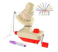 Ayasee Yarn Ball Winder, Hands Operated Swift Yarn Fiber String Ball Wool Winder Machines for Family+10PS Knitting Stitch Markers+10PS Plastic Needles+1PS Scissors(22)