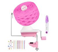 Ayasee Yarn Winder, Yarn Ball Winder, Easy Install and Efficiently for Crocheting Hand Operated Spinner for Knitting Lovers (Pink)