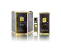 Ayat Perfumes 6 x 6 ml Scented Oil for Men and Women - Long Lasting and Comfortable (Black Amber)