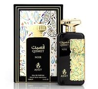 Ayat Perfumes Qismet Noir Eau de Parfum, 100 ml, Men's Perfume with Blueberry, Apple, Rose, Jasmine, Patchouli, Vanilla | Arabian Perfumes | Dubai perfumes