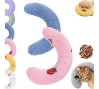 ayattecy Plinko Dog Pillow - U Shaped Pet Calming Toy, Cutated Dog Calming Pillow, Soft Plush Fabric Neck Protection Donut Pillow Pet, Soft Fluffy Pet Neck Pillow for Support of Neck (2pcs-1)