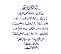 Ayatul Kursi Islamic Wall Decals Islamic Wall Art Calligraphy Vinyl Murals Art Decor Muslim Decorative Calligraphy Wall-S-42x53cm