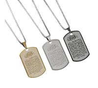 Ayatul Kursi Necklace Islamic Jewellery Quranic Surah Necklace Islamic Gift for her/him (Silver)