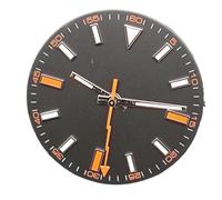 AYAUPGVQVC 29mm Raised Scale Watch Dail + Lightning Bolt Hands Set Green Luminous for 8215/8200/ 8205/ 821A /2813/3804 Movement Watch Face(Black)