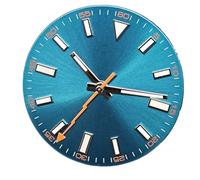 AYAUPGVQVC 29mm Raised Scale Watch Dail + Lightning Bolt Hands Set Green Luminous for 8215/8200/ 8205/ 821A /2813/3804 Movement Watch Face(Blue)