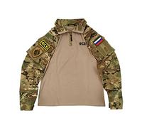 AYAY Tactical Russian Jacket, FSB Russian Military KGB G3 Tactical Team Suit Long Sleeve Jacket for Men (CP Camo)