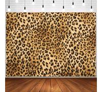 Ayayiya Leopard Print Backdrop Happy Birthday Wall Banner Leopard Pattern Photography Background Cheetah Print Backdrops for Girls Night Bachelorette Party Decorations Supplies Photo Booth Props 7x5ft