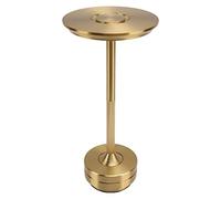 Ayayu LED Desk Lamp, Round Shape Battery Powered LED Desk Lamp Stylish Soft Lighting for Home Use (Gold)