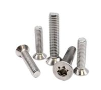 AYAZER 316 A4 Marine Grade Stainless Steel Torx Flat Head Screw Assortment Kit 5/10/50pcs M3-M12 GB2673 Countersunk Bolt Set(35mm,M8 5pcs)